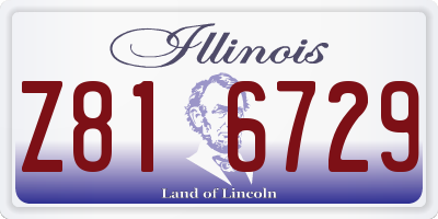 IL license plate Z816729