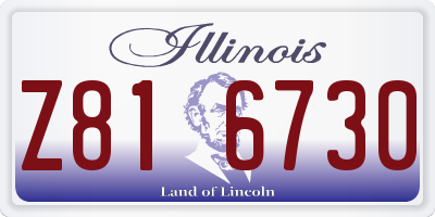 IL license plate Z816730