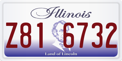 IL license plate Z816732