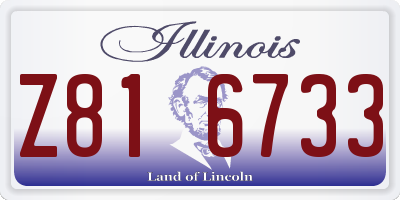 IL license plate Z816733