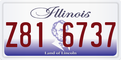 IL license plate Z816737