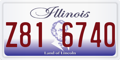 IL license plate Z816740