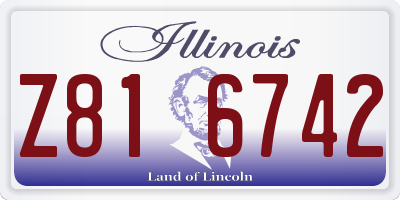 IL license plate Z816742