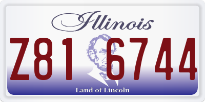 IL license plate Z816744