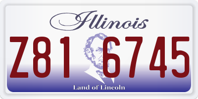 IL license plate Z816745