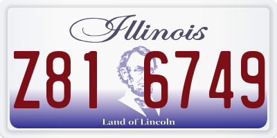 IL license plate Z816749