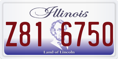 IL license plate Z816750