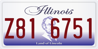 IL license plate Z816751