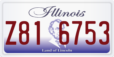 IL license plate Z816753