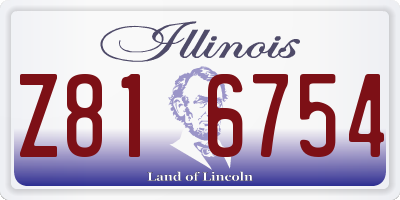 IL license plate Z816754