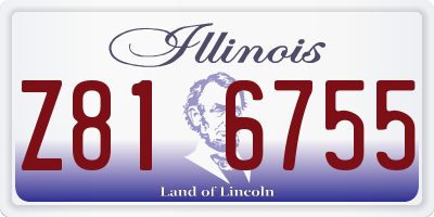 IL license plate Z816755