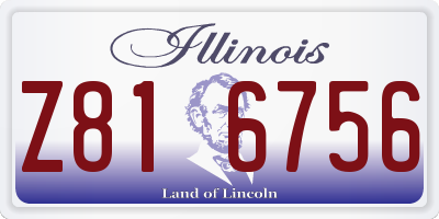 IL license plate Z816756