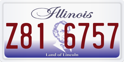IL license plate Z816757