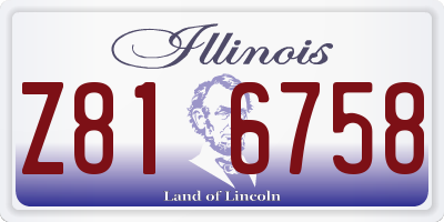 IL license plate Z816758