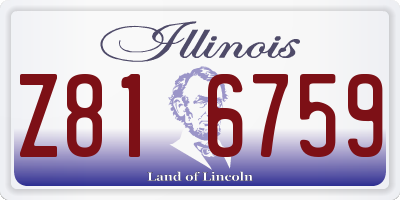 IL license plate Z816759