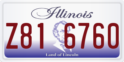IL license plate Z816760