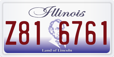 IL license plate Z816761