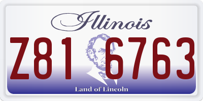 IL license plate Z816763