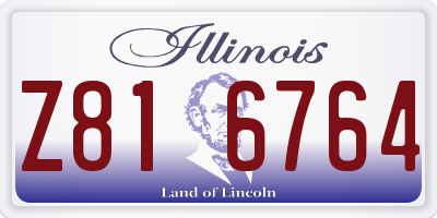 IL license plate Z816764