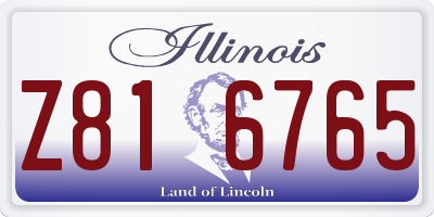 IL license plate Z816765