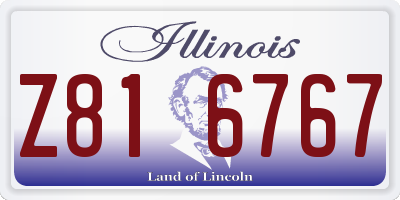 IL license plate Z816767