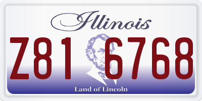 IL license plate Z816768