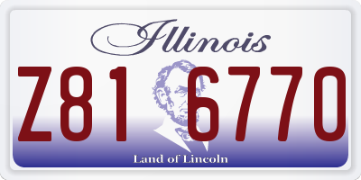 IL license plate Z816770