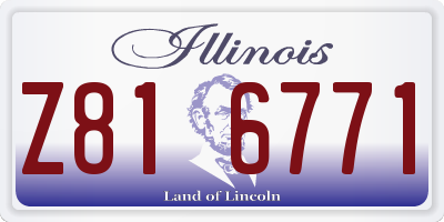 IL license plate Z816771
