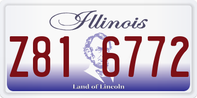 IL license plate Z816772