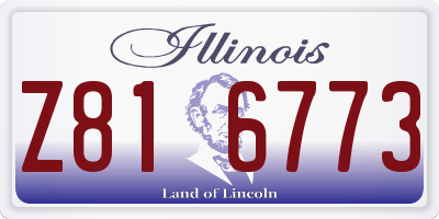 IL license plate Z816773