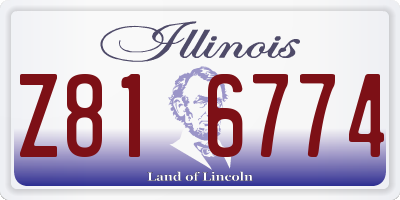 IL license plate Z816774