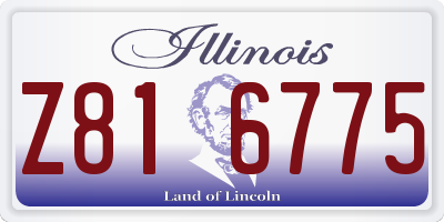 IL license plate Z816775