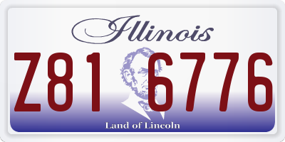 IL license plate Z816776
