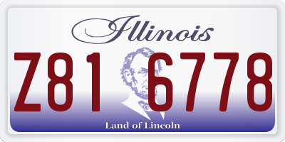 IL license plate Z816778