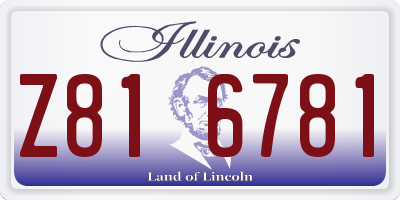 IL license plate Z816781