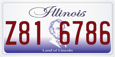 IL license plate Z816786