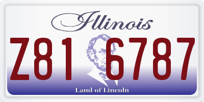 IL license plate Z816787