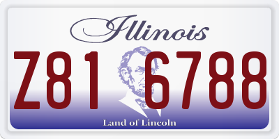 IL license plate Z816788