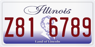 IL license plate Z816789