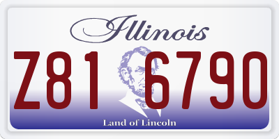 IL license plate Z816790