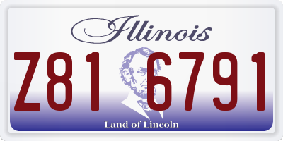 IL license plate Z816791