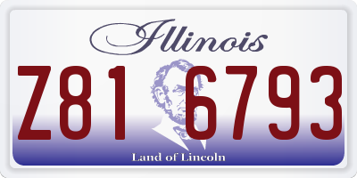 IL license plate Z816793