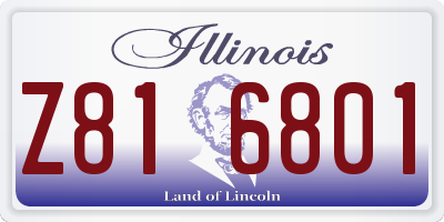 IL license plate Z816801