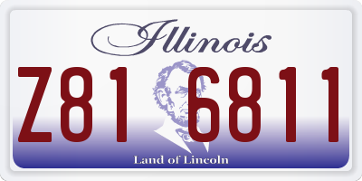 IL license plate Z816811