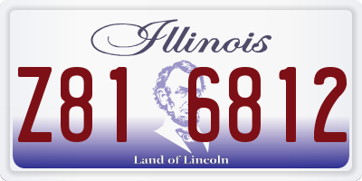 IL license plate Z816812