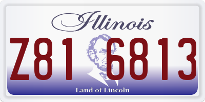 IL license plate Z816813