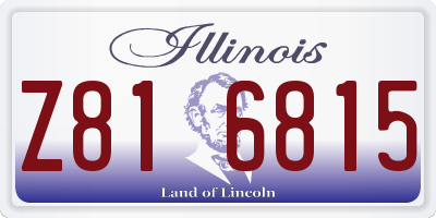IL license plate Z816815