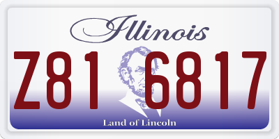 IL license plate Z816817