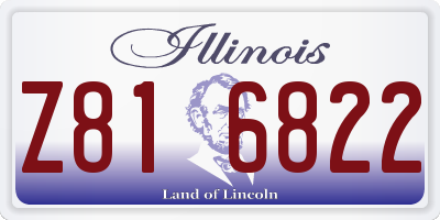 IL license plate Z816822