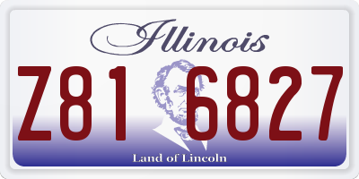 IL license plate Z816827